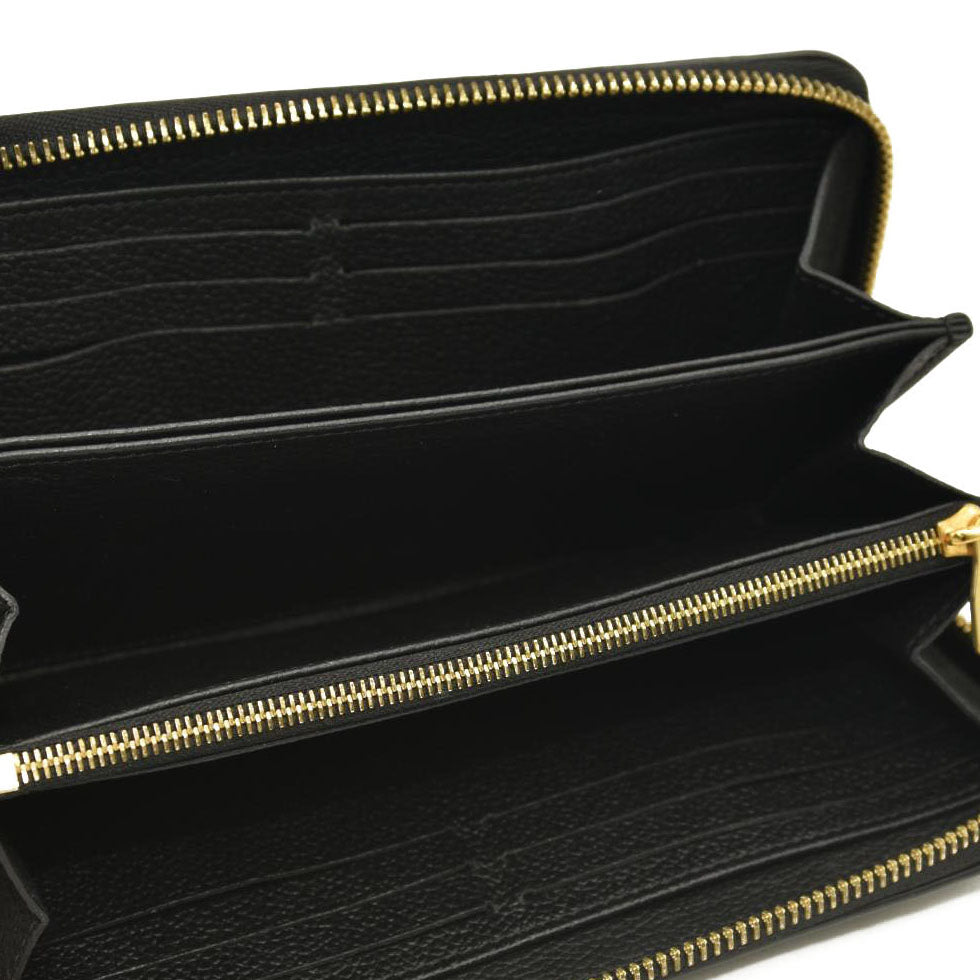 LOUIS VUITTON  Empreinte Monogram Giant Zippy Wallet Black Beige RFID