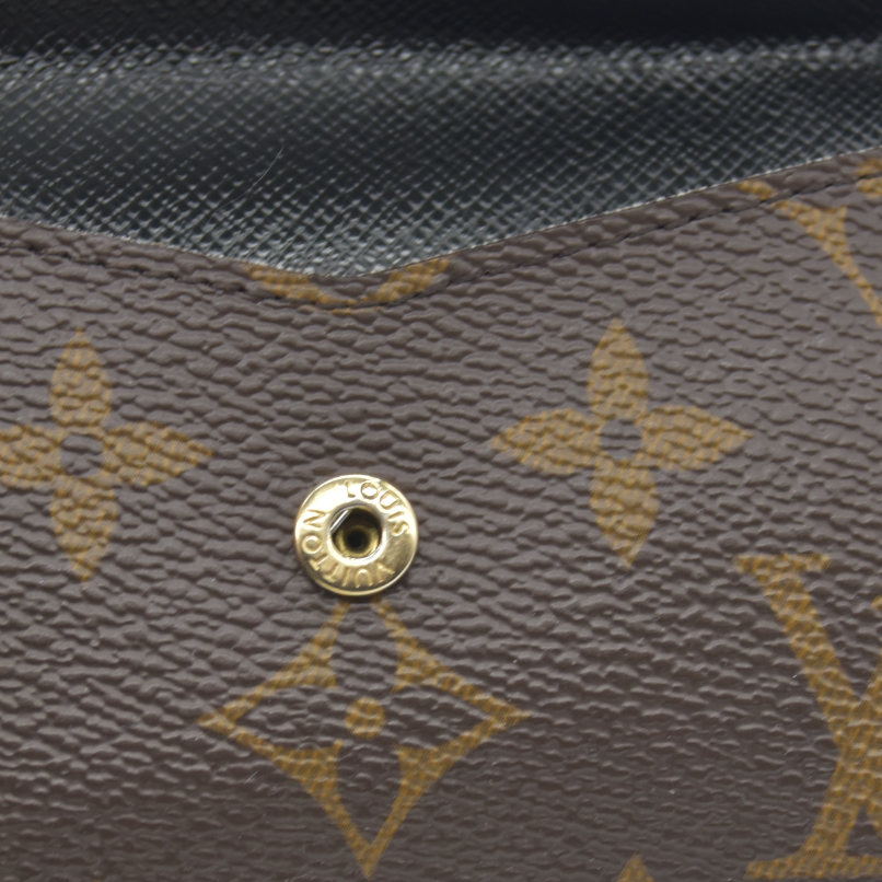 $675 Louis Vuitton  Monogram Recto Verso Card Holder Black RFID Damaged Key Ring