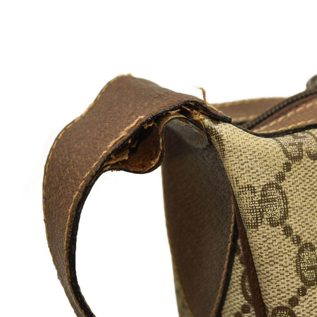 Gucci  GG Supreme Monogram Web Small Ophidia Half Moon Hobo Brown