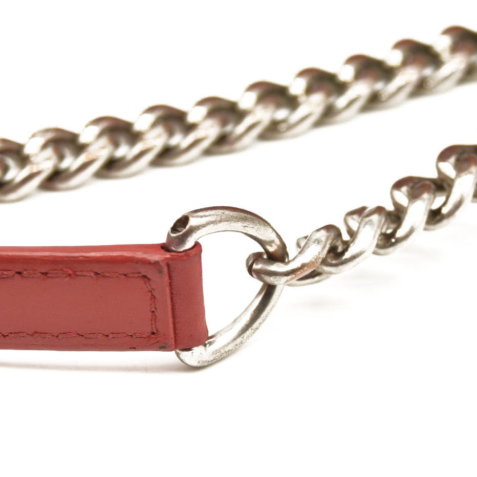 LOUIS VUITTON Calfskin Love Lock New Wave Chain PM Scarlet