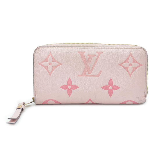 LOUIS VUITTON Empreinte Monogram Giant By The Pool Zippy Wallet Bouton De Rose RFID