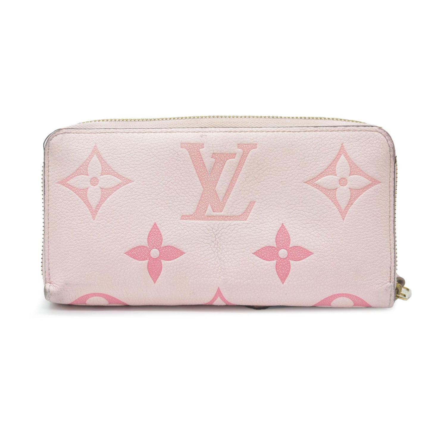 LOUIS VUITTON Empreinte Monogram Giant By The Pool Zippy Wallet Bouton De Rose RFID