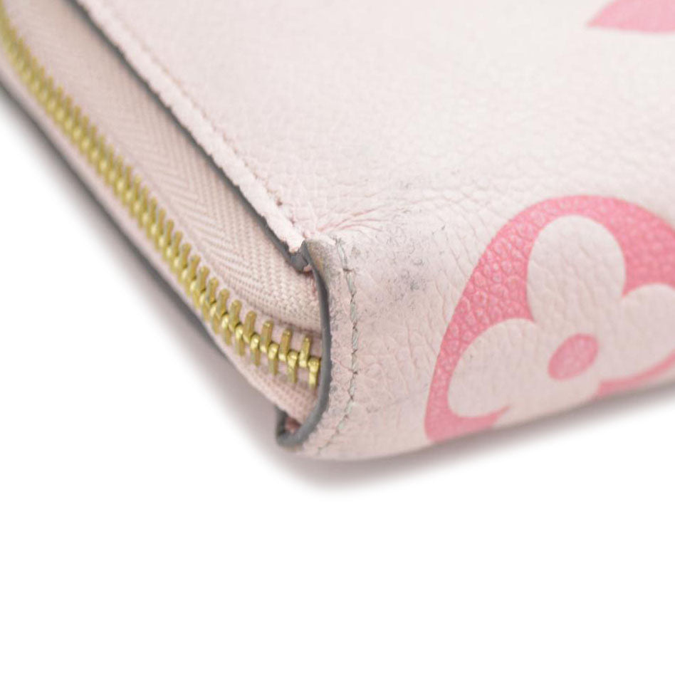 LOUIS VUITTON Empreinte Monogram Giant By The Pool Zippy Wallet Bouton De Rose RFID