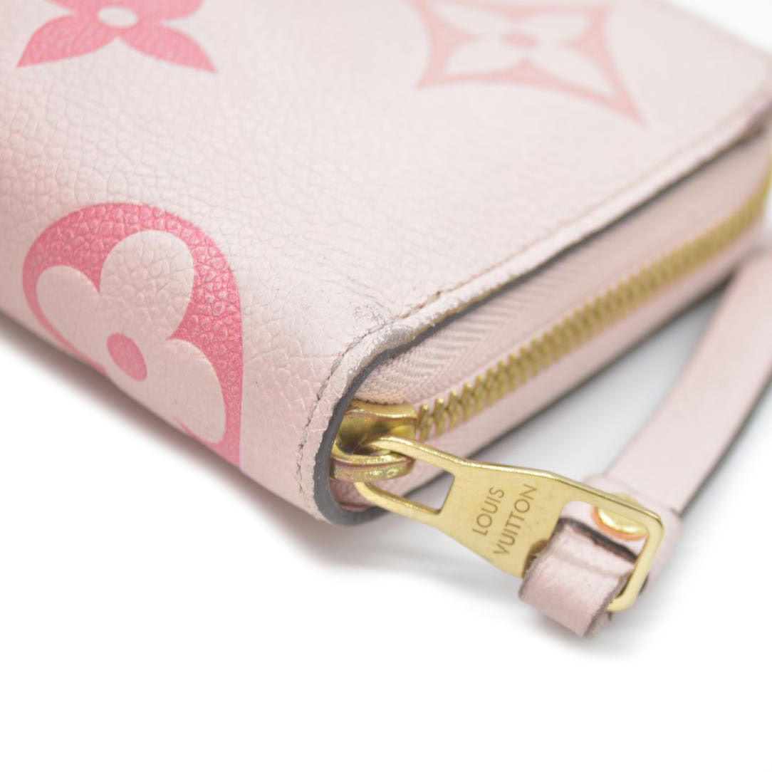 LOUIS VUITTON Empreinte Monogram Giant By The Pool Zippy Wallet Bouton De Rose RFID