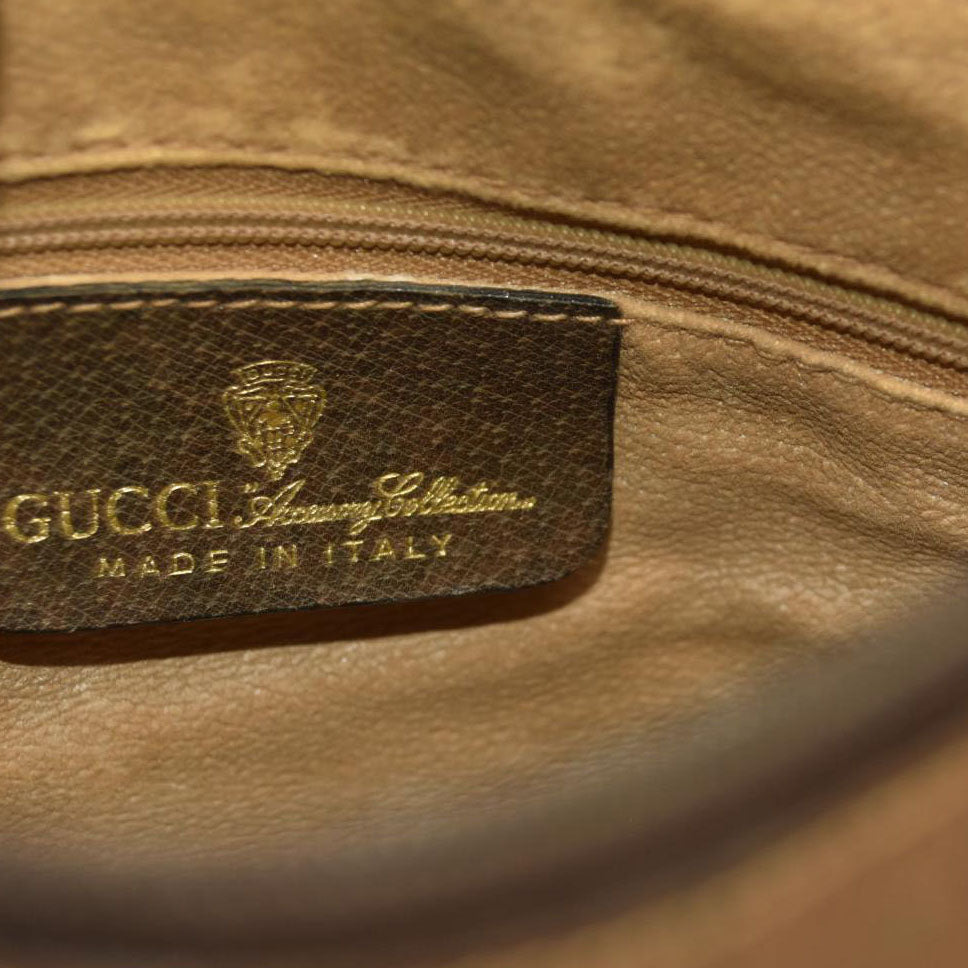 Gucci  GG Supreme Monogram Web Small Ophidia Half Moon Hobo Brown
