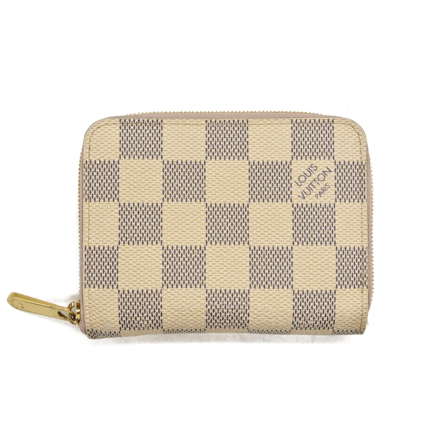 LOUIS VUITTON Damier Azur Zippy Coin Purse Rose Ballerine TN0271