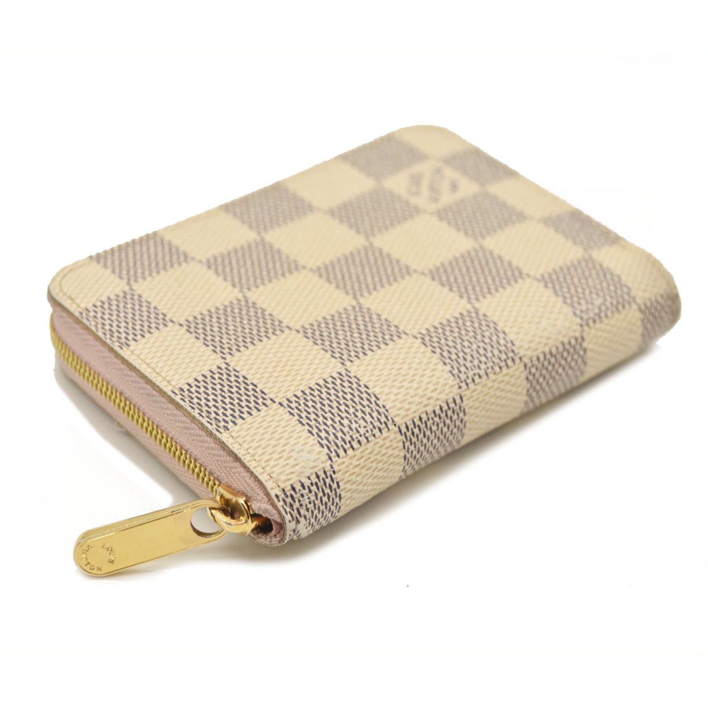 LOUIS VUITTON Damier Azur Zippy Coin Purse Rose Ballerine TN0271