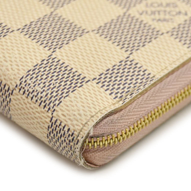 LOUIS VUITTON Damier Azur Zippy Coin Purse Rose Ballerine TN0271