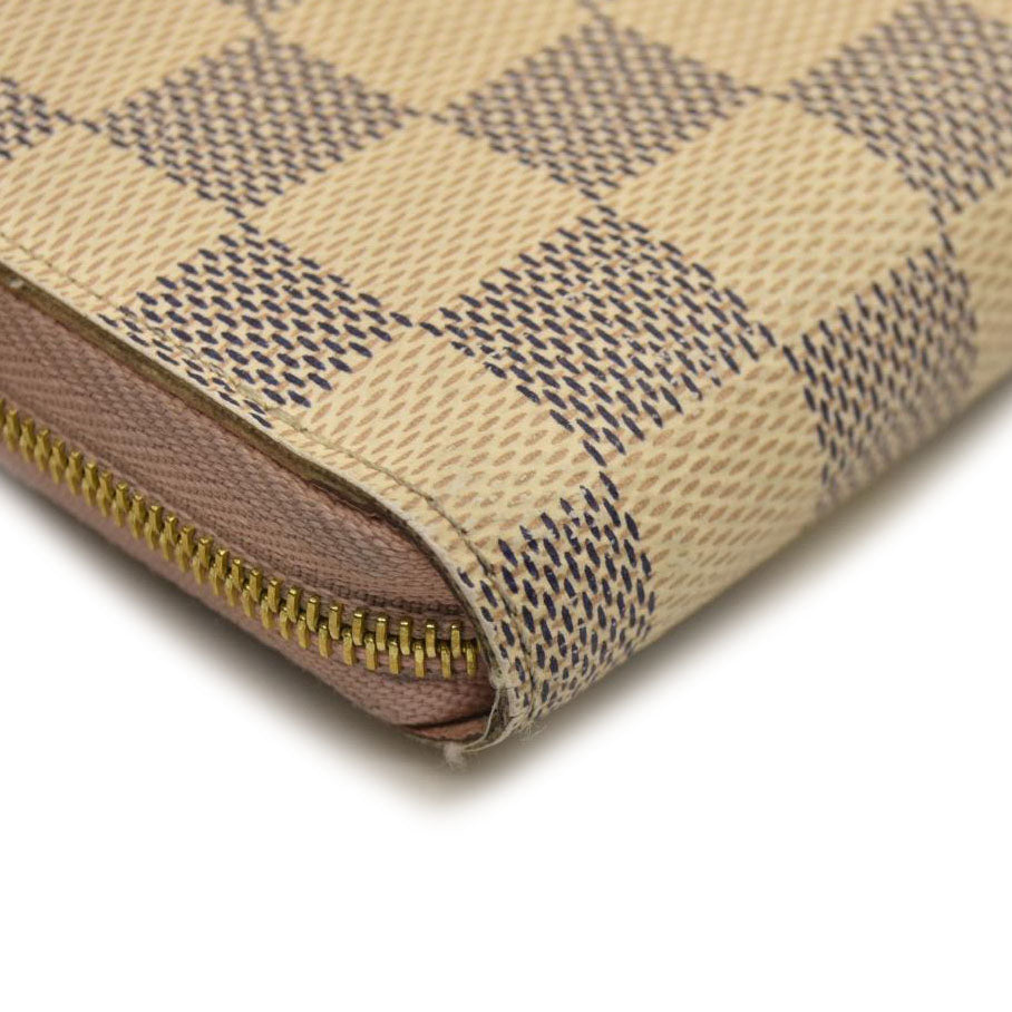 LOUIS VUITTON Damier Azur Zippy Coin Purse Rose Ballerine TN0271