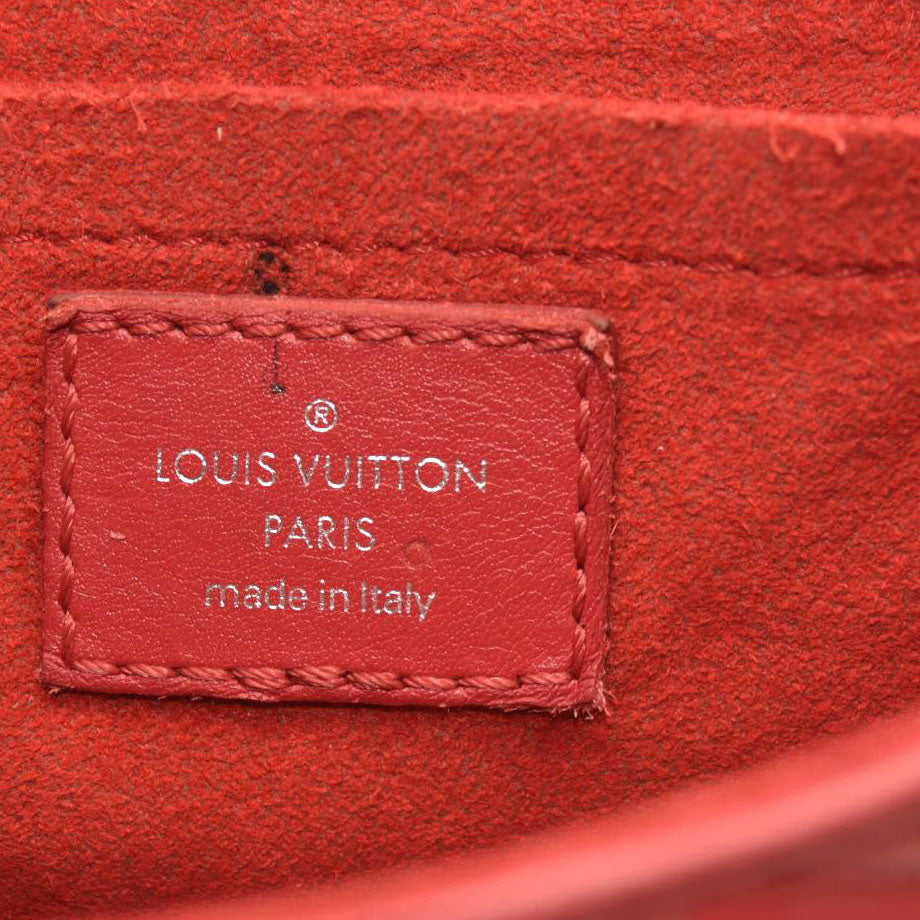 LOUIS VUITTON Calfskin Love Lock New Wave Chain PM Scarlet