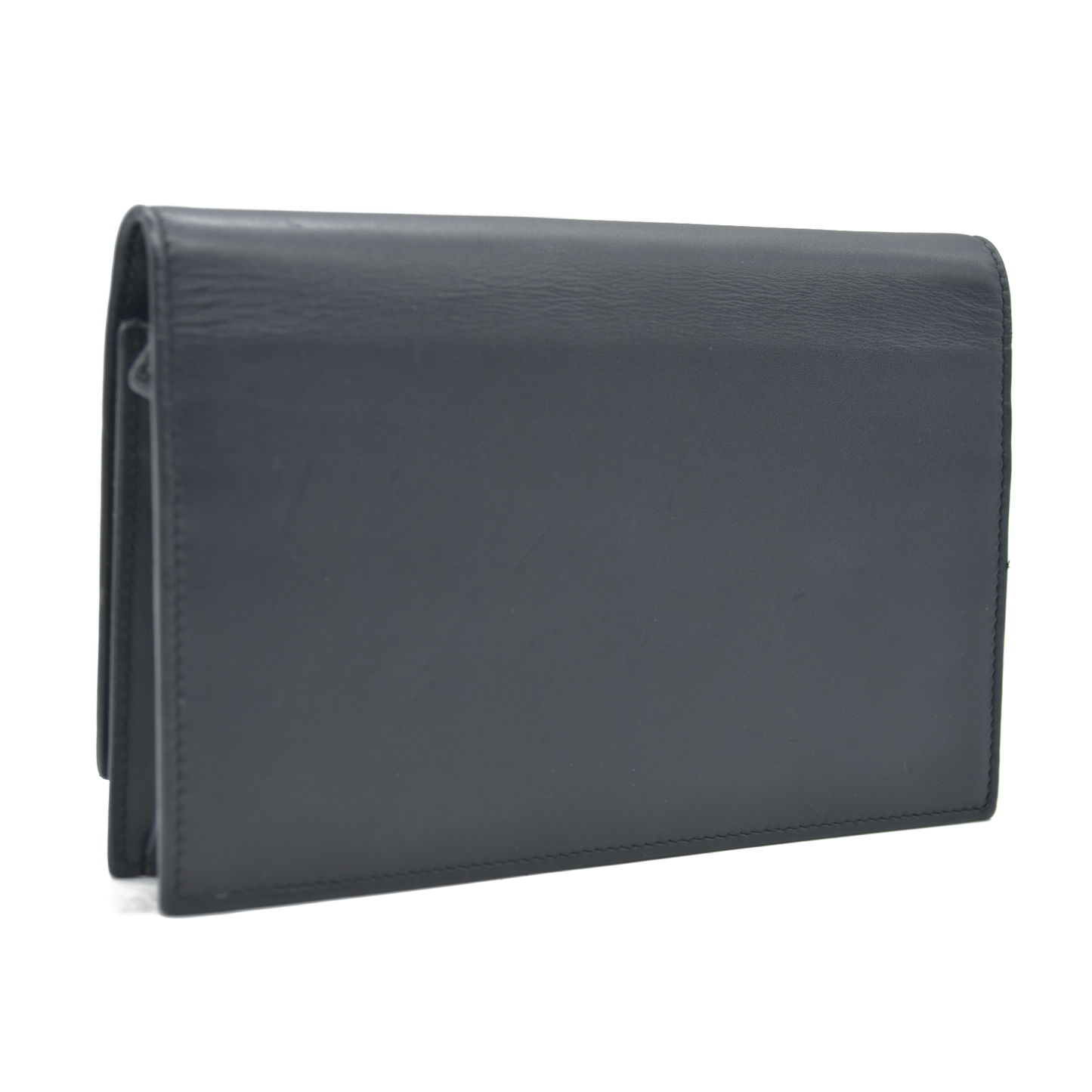 $2100 Saint Laurent Smooth Calfskin Classic Monogram Kate Tassel Chain Wallet Black