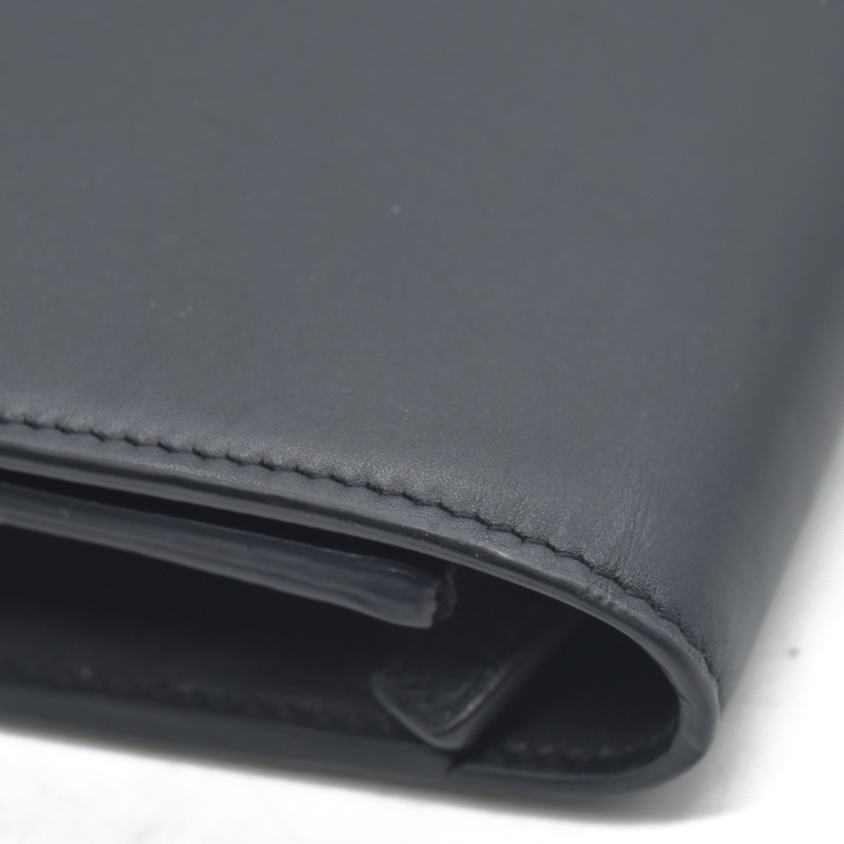 $2100 Saint Laurent Smooth Calfskin Classic Monogram Kate Tassel Chain Wallet Black