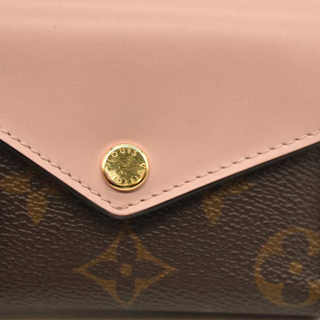 LOUIS VUITTON Monogram Zoe Wallet Rose Ballerine