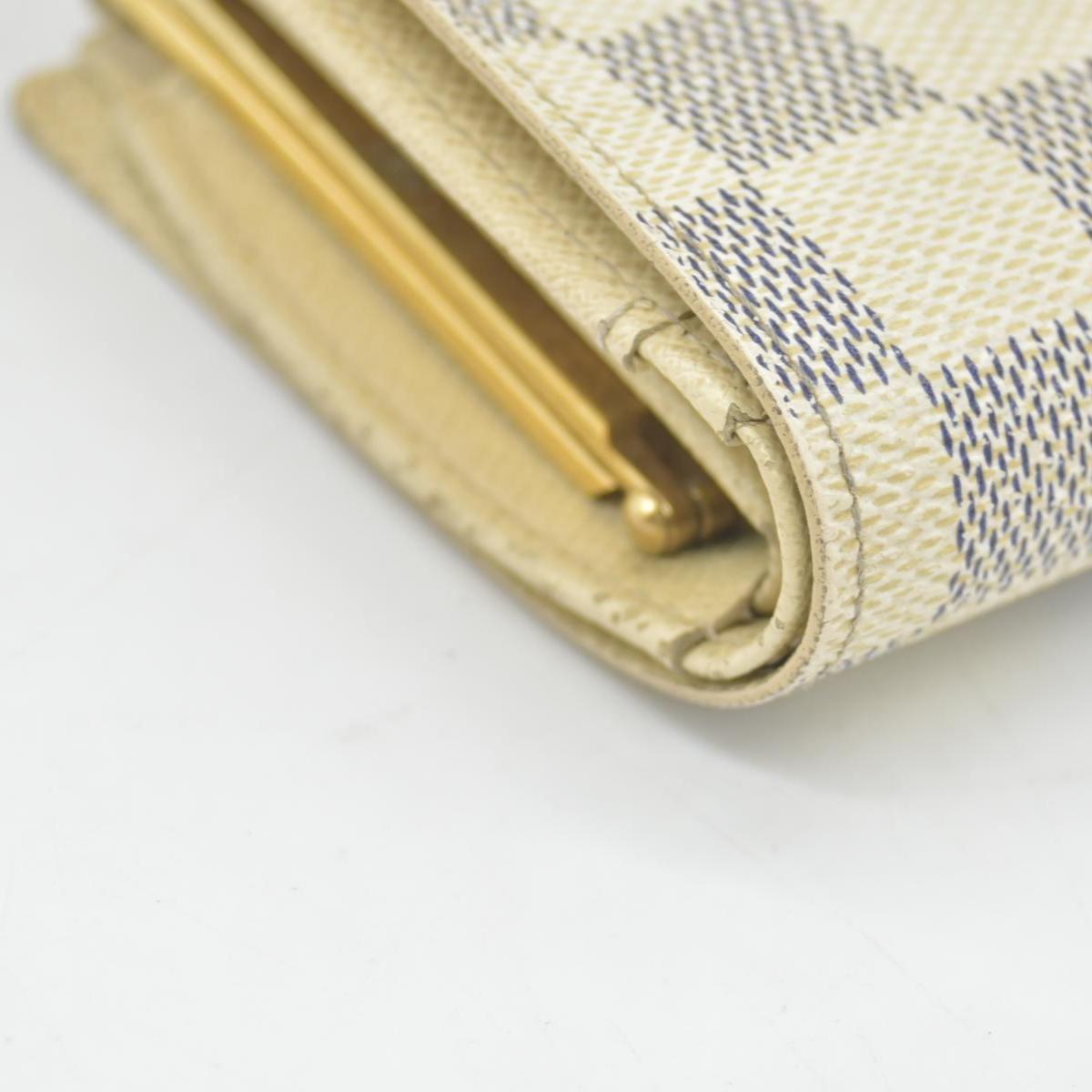 $750 2009 Louis Vuitton Damier Azur French Purse Wallet CONSIGNMENT MI4079