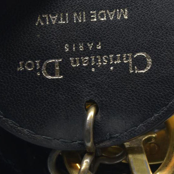 $6460 Christian Dior  Patent Cannage Large Lady Dior Black