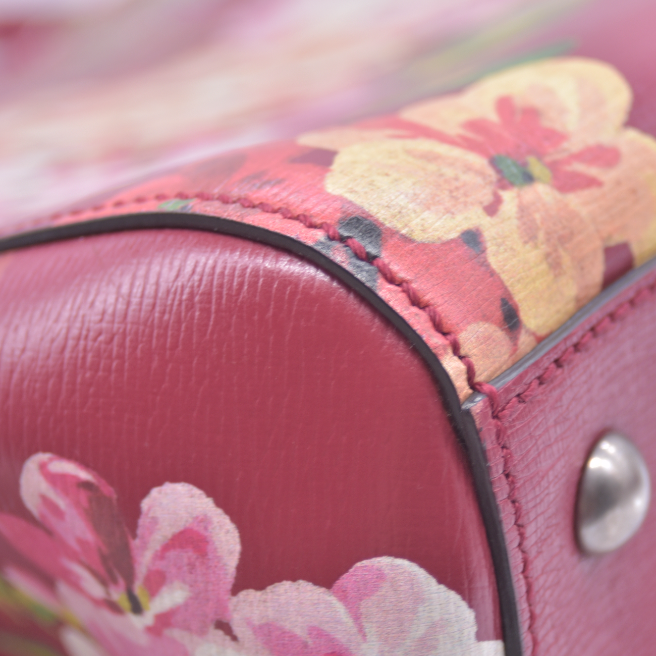 $3200 Gucci Bamboo Blooms Shopper Burgundy CONSIGNMENT
