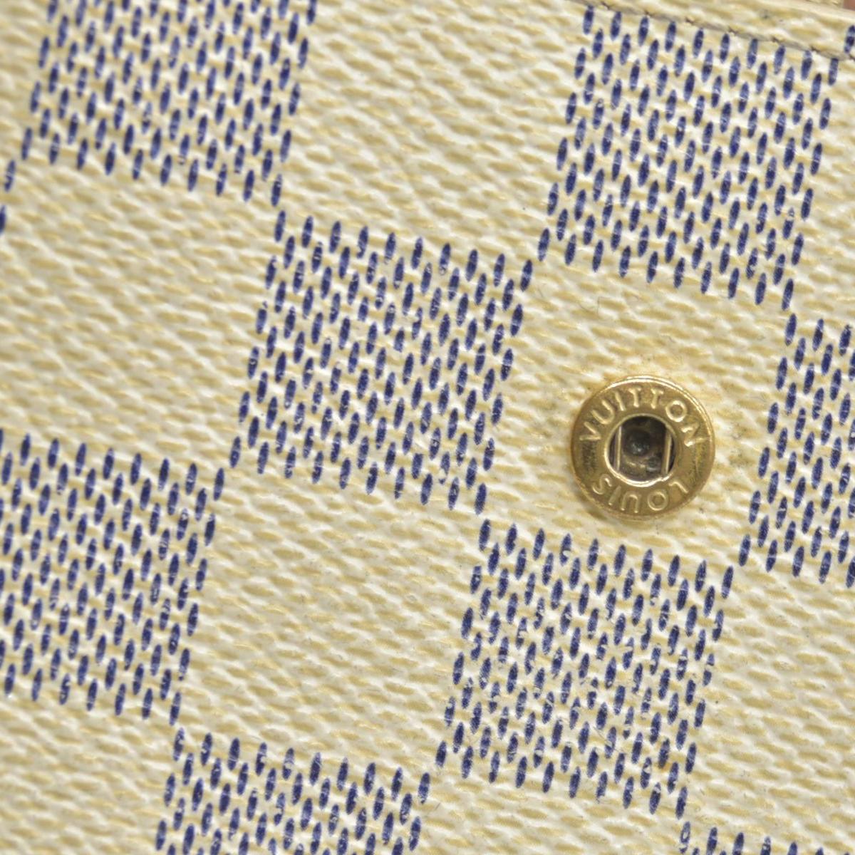 $750 2009 Louis Vuitton Damier Azur French Purse Wallet CONSIGNMENT MI4079