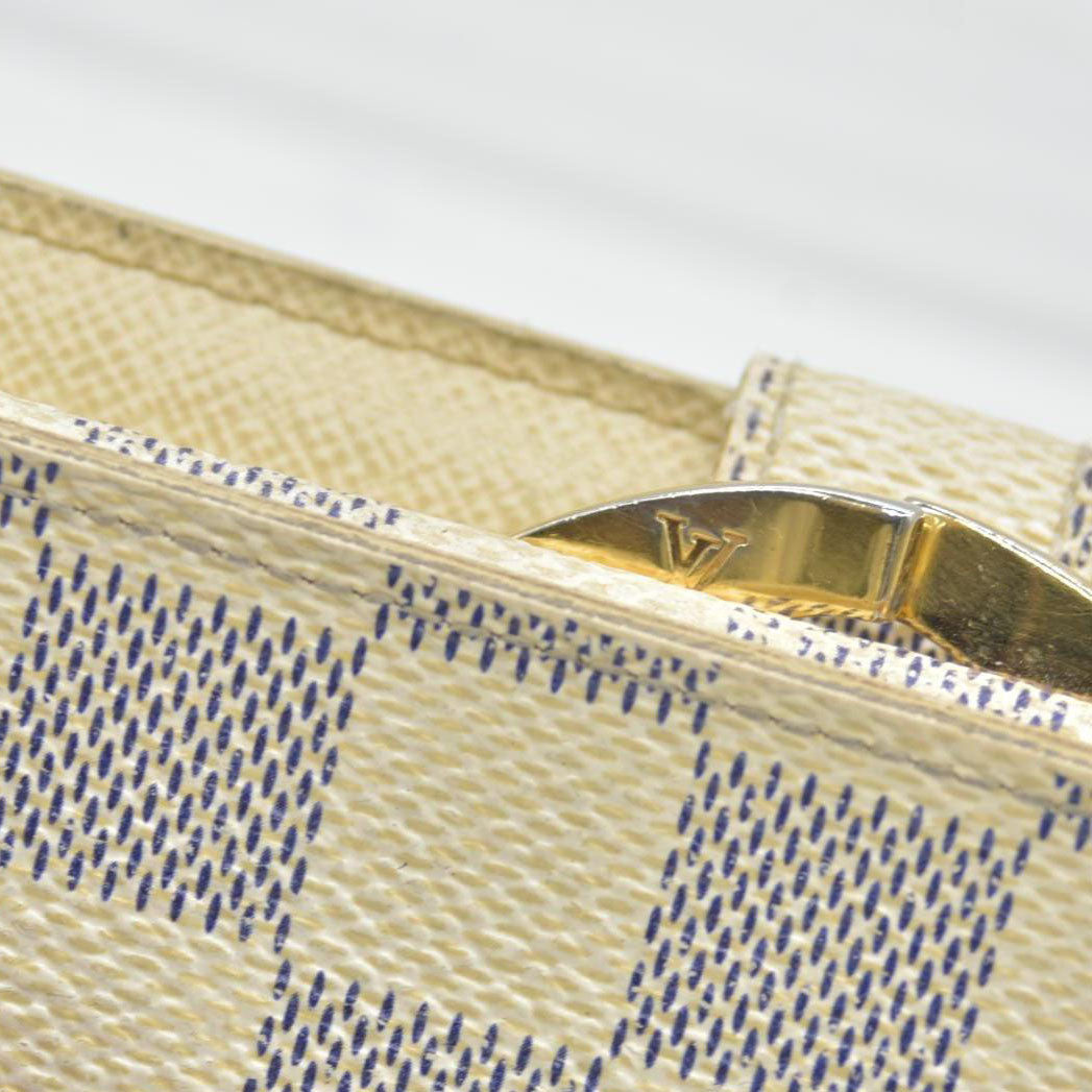 $750 2009 Louis Vuitton Damier Azur French Purse Wallet CONSIGNMENT MI4079