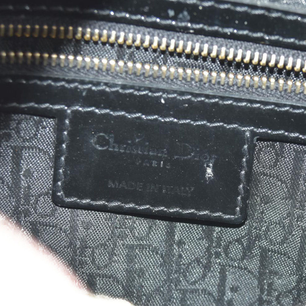 $6460 Christian Dior  Patent Cannage Large Lady Dior Black