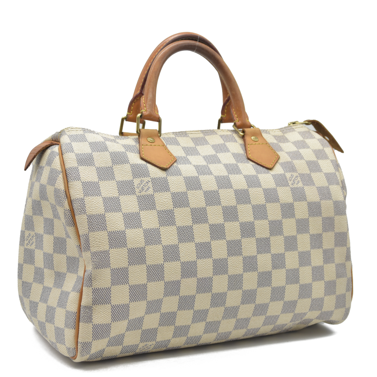 $1630 Louis Vuitton Damier Azur Speedy 30 DU4009