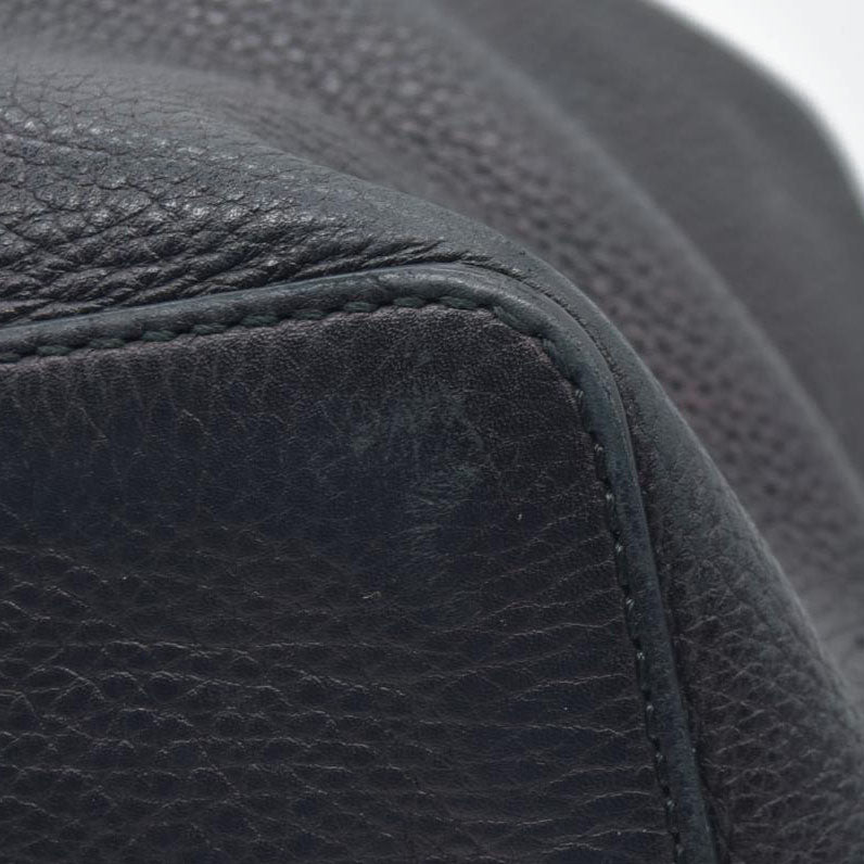 $1980 Gucci Pebbled Calfskin Large Soho Hobo Black GG