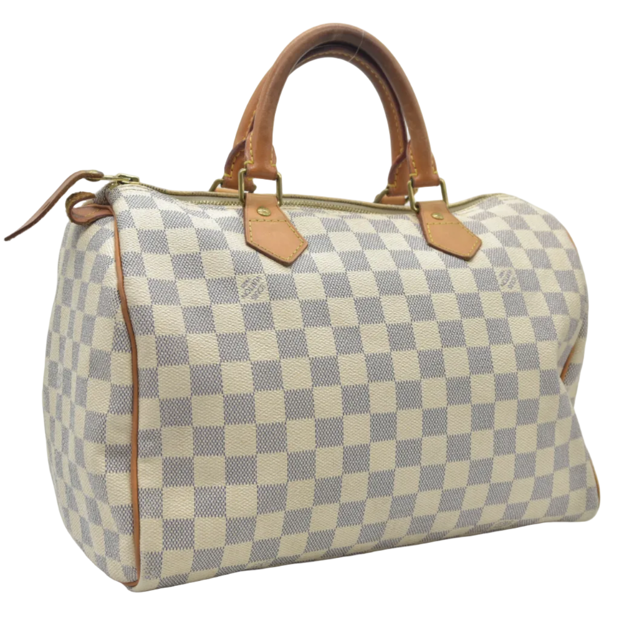 $1630 Louis Vuitton Damier Azur Speedy 30 DU4009