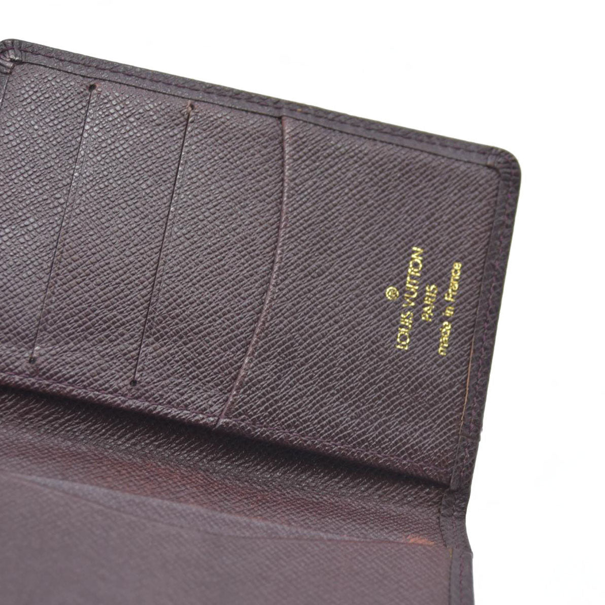 AUCTION $505 Louis Vuitton Vintage Taiga Leather Organizer NM