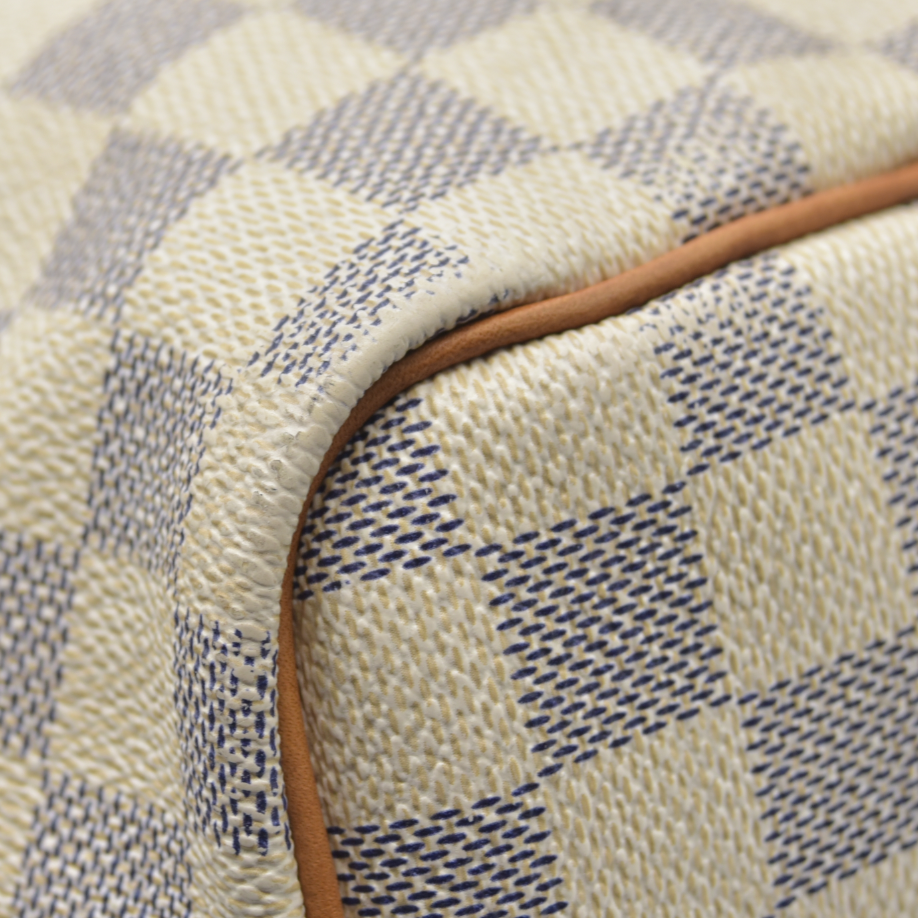 $1630 Louis Vuitton Damier Azur Speedy 30 DU4009