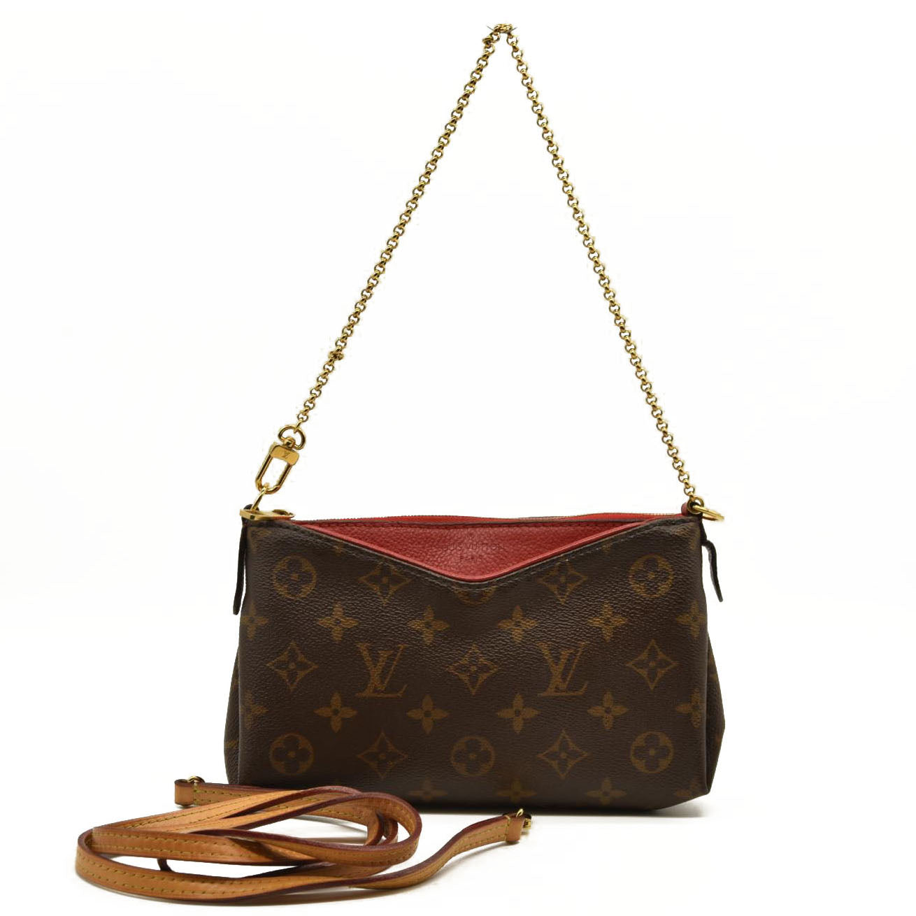 Louis Vuitton Monogram Pallas Clutch Cherry