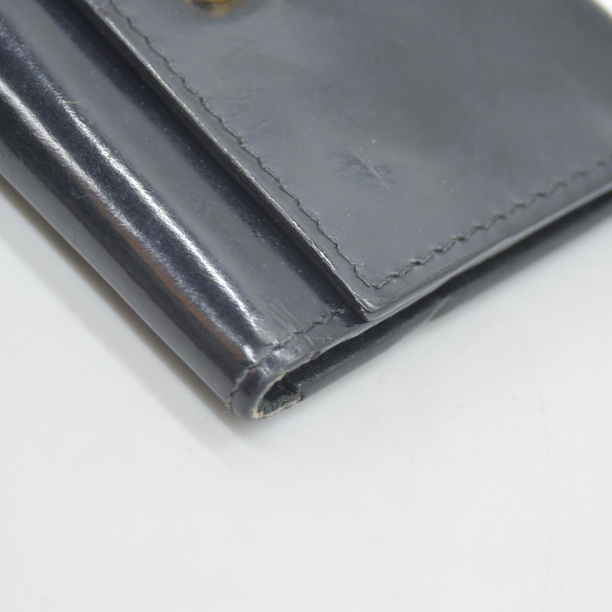 $440 MIU MIU Logo Patent Leather 6 Ring Key Case Black CONSIGNMENT