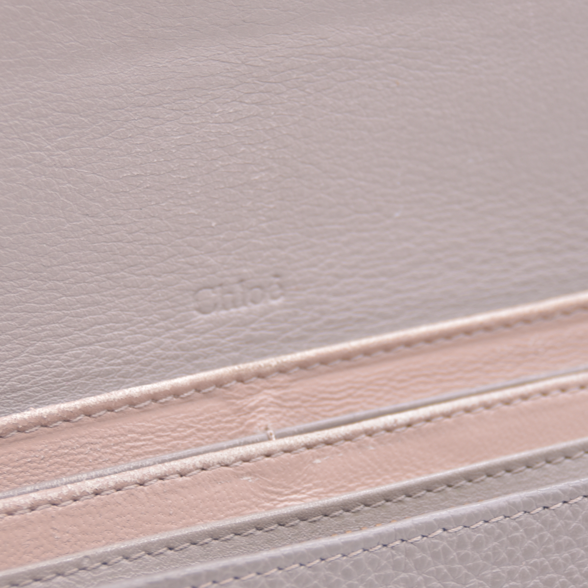 $525 Chloe Indy Long Flap Wallet Beige