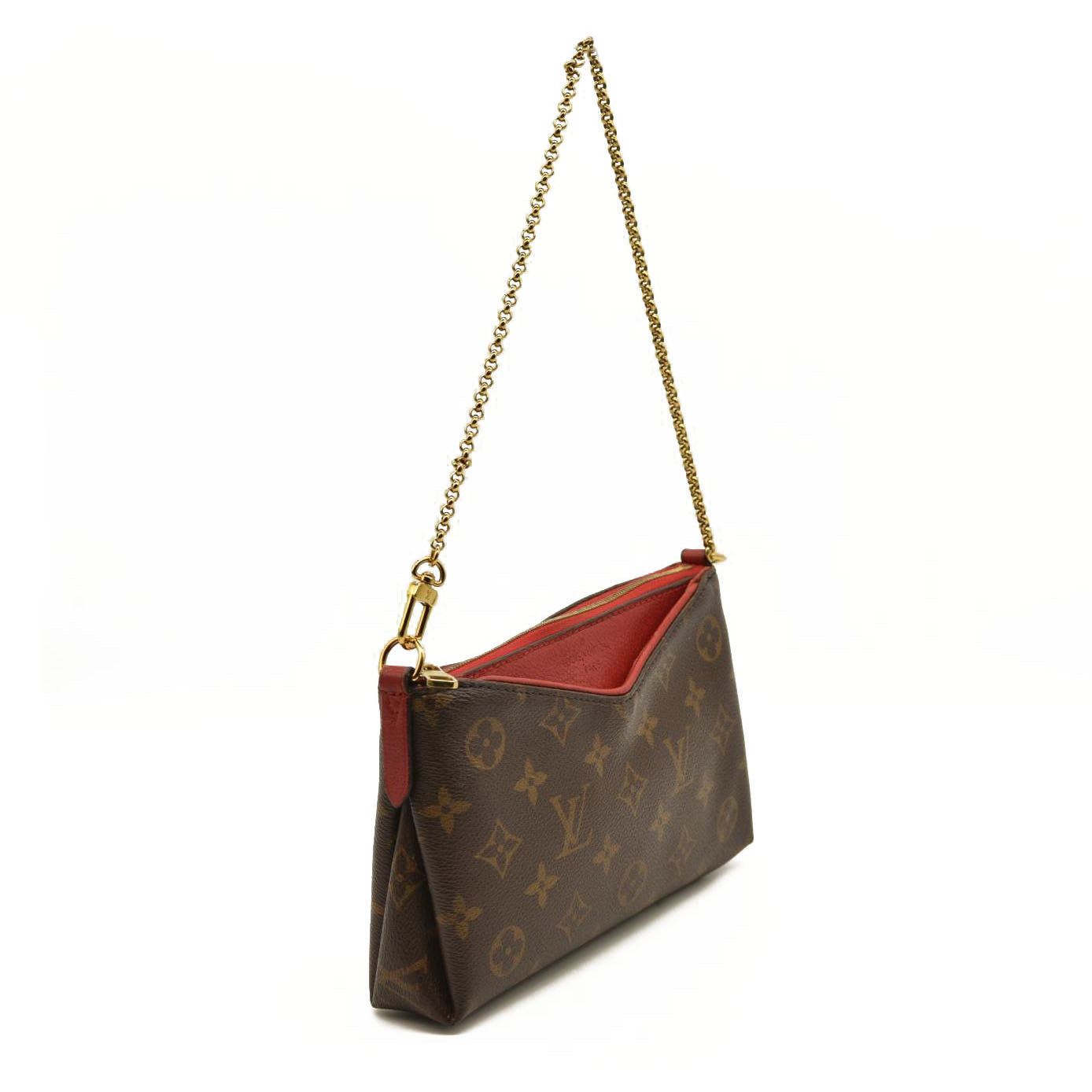 Louis Vuitton Monogram Pallas Clutch Cherry