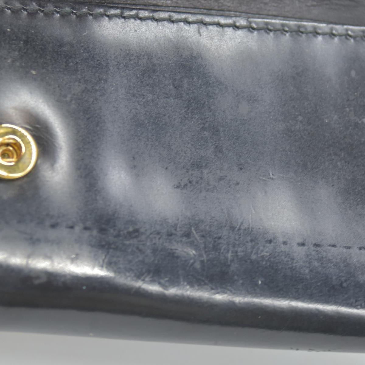 $440 MIU MIU Logo Patent Leather 6 Ring Key Case Black CONSIGNMENT