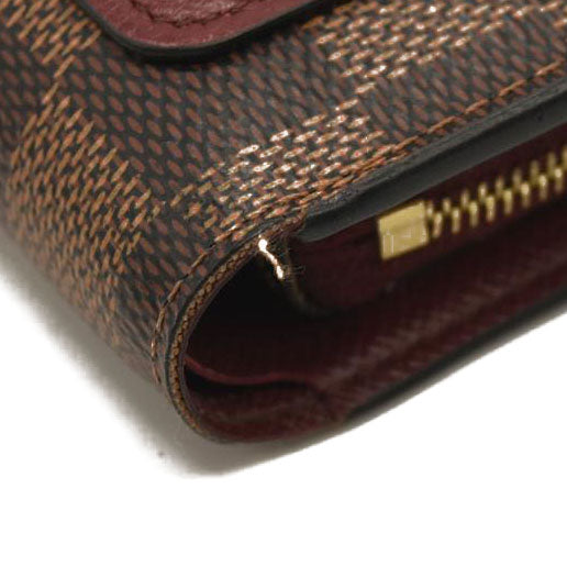 LOUIS VUITTON  Damier Ebene Juliette Wallet Bordeaux Black SP5220