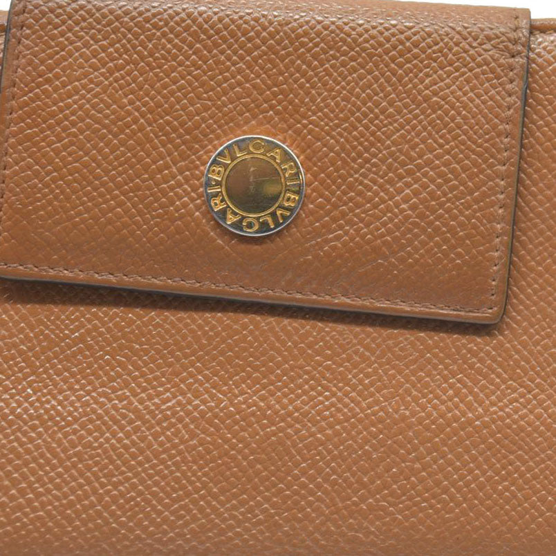 AUCTION $640 BVLGARI Classico Leather Long Bifold Wallet Brown