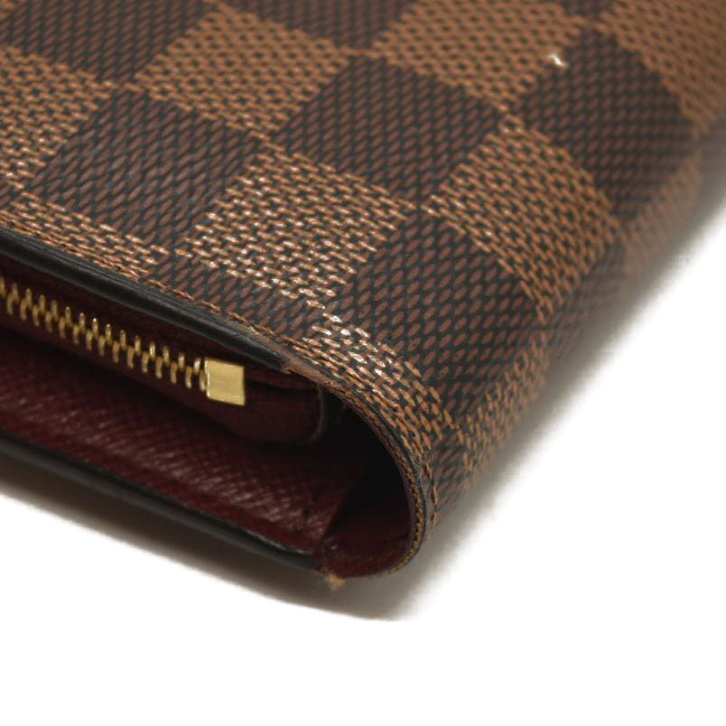 LOUIS VUITTON  Damier Ebene Juliette Wallet Bordeaux Black SP5220