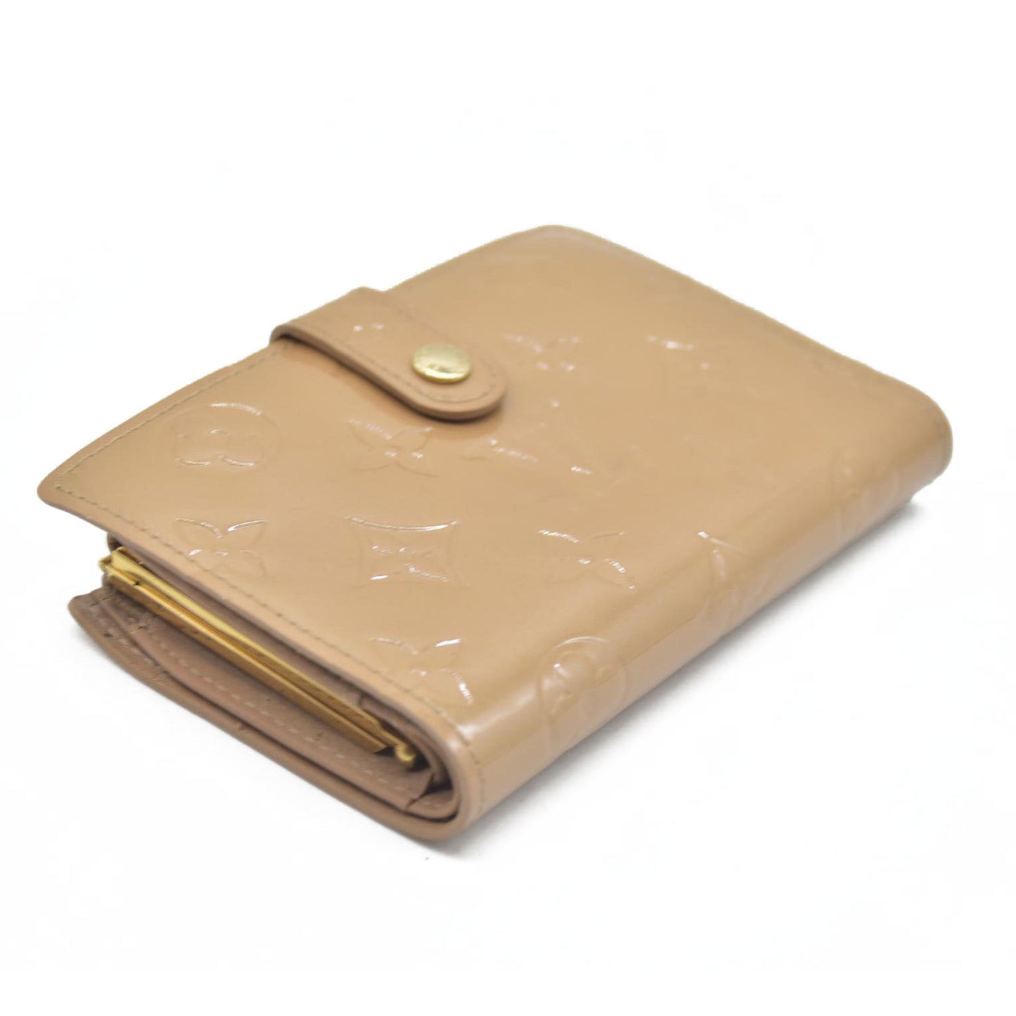 AUCTION $935 Louis Vuitton  Vernis French Purse Wallet Beige