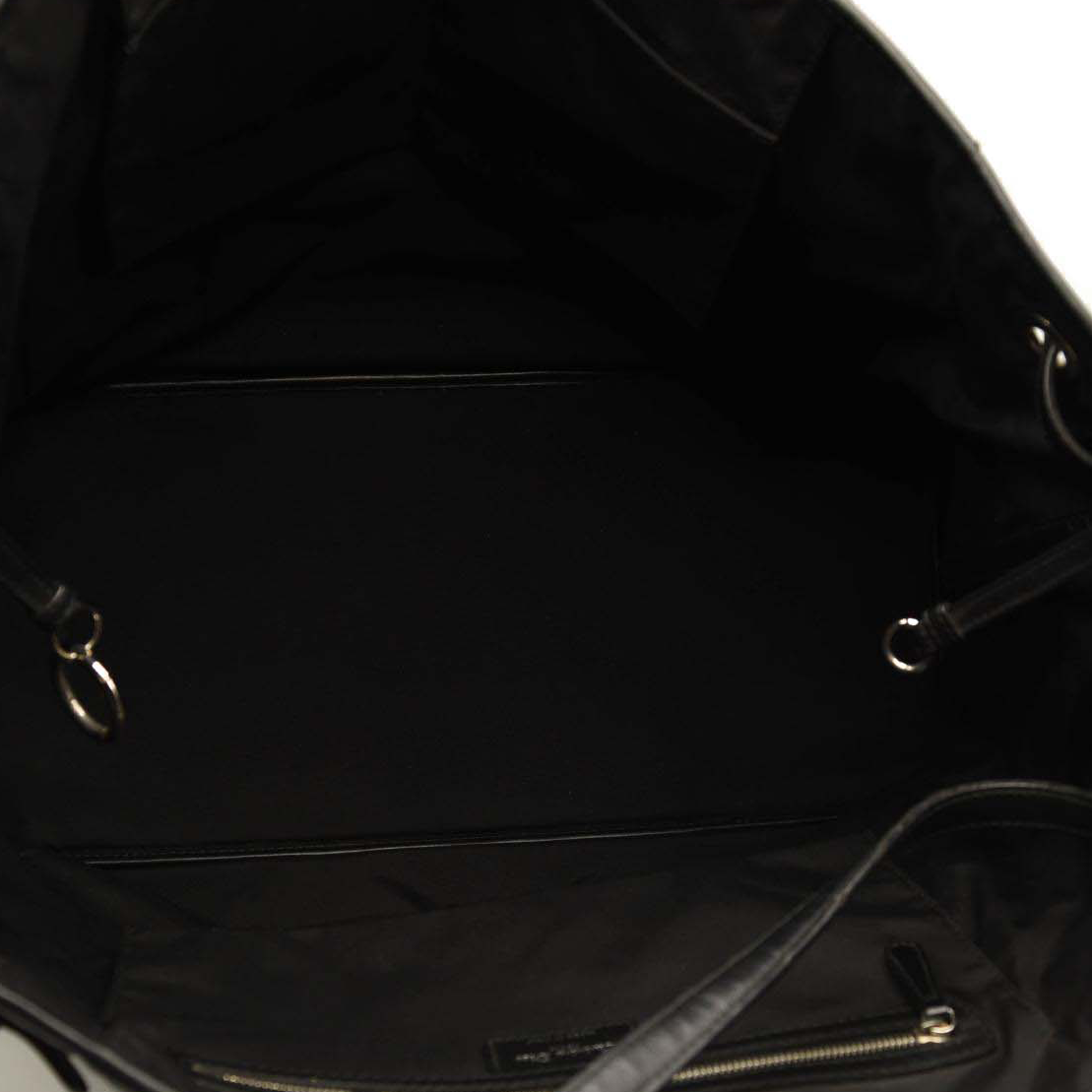 Dior Coated Canvas Cannage Large Panarea Tote Black