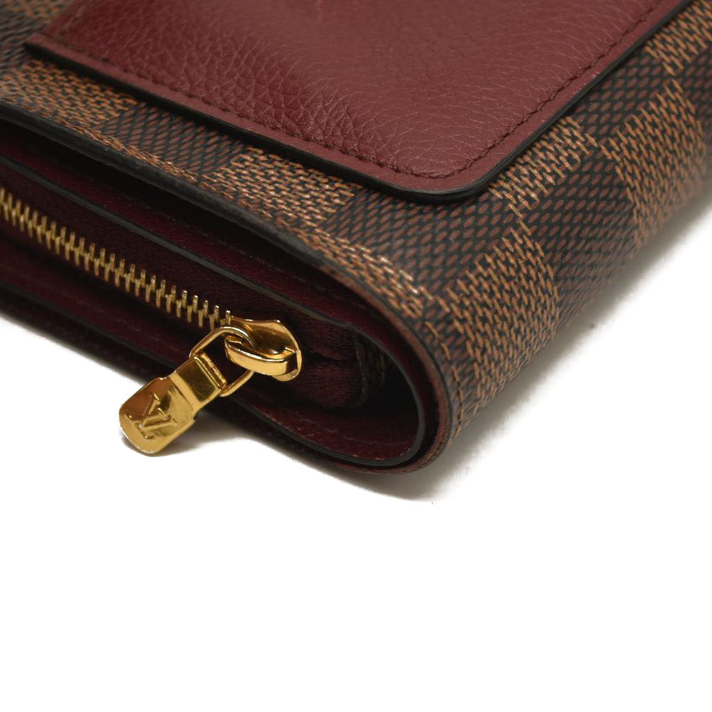 LOUIS VUITTON  Damier Ebene Juliette Wallet Bordeaux Black SP5220