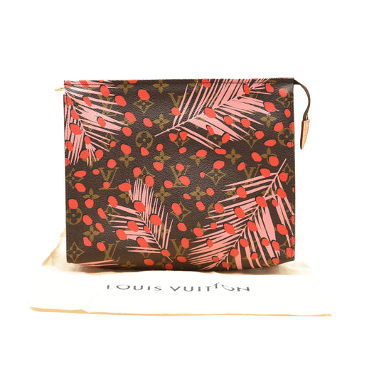 LOUIS VUITTON Monogram Jungle Dots Toiletry Pouch 26 Sugar Pink Poppy