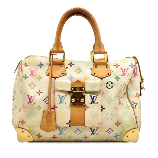 Louis Vuitton  Monogram Multicolor Speedy 30 White