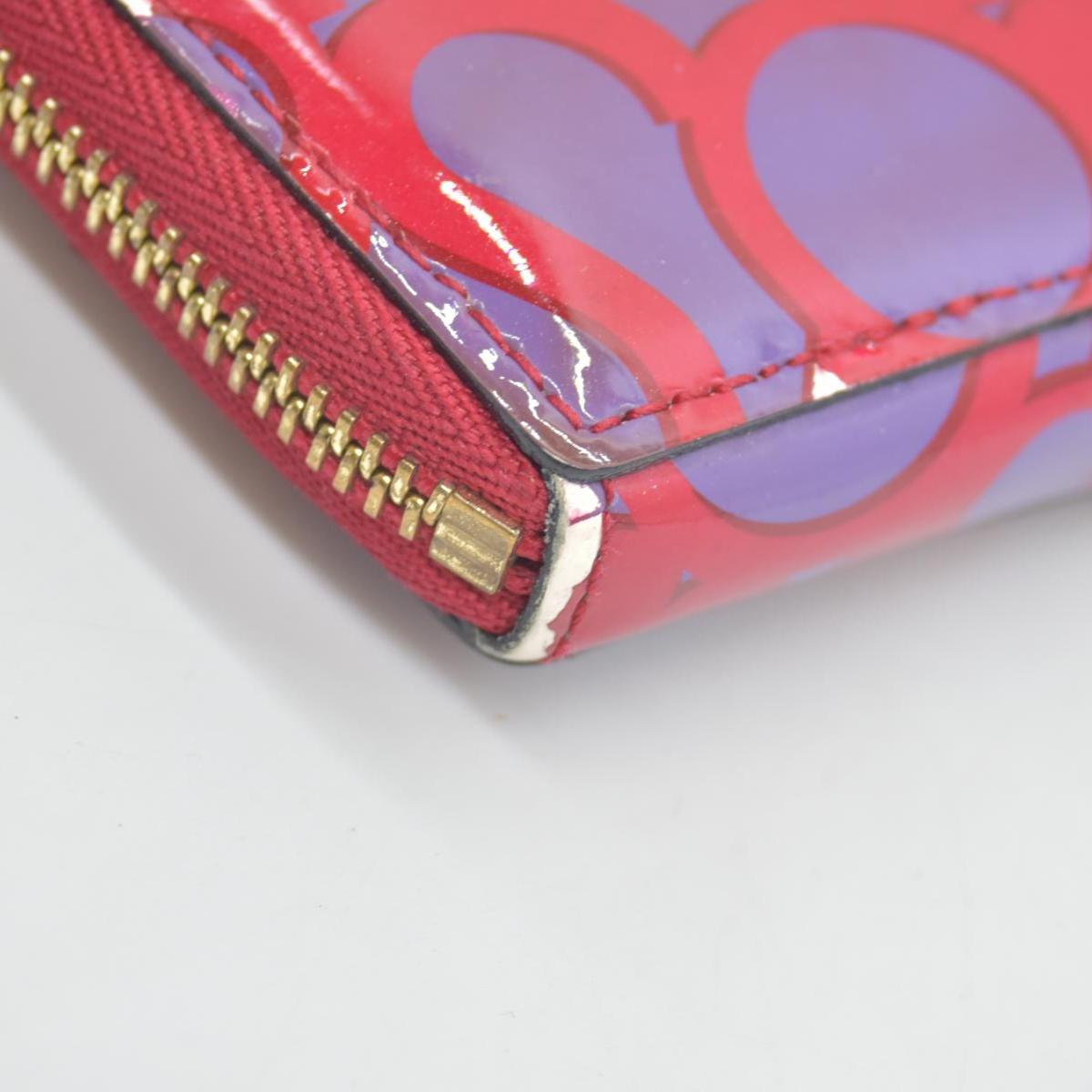 $575 Louis Vuitton Rose Indian Sweet Monogram Vernis Heart Coin Purse CONSIGNMENT