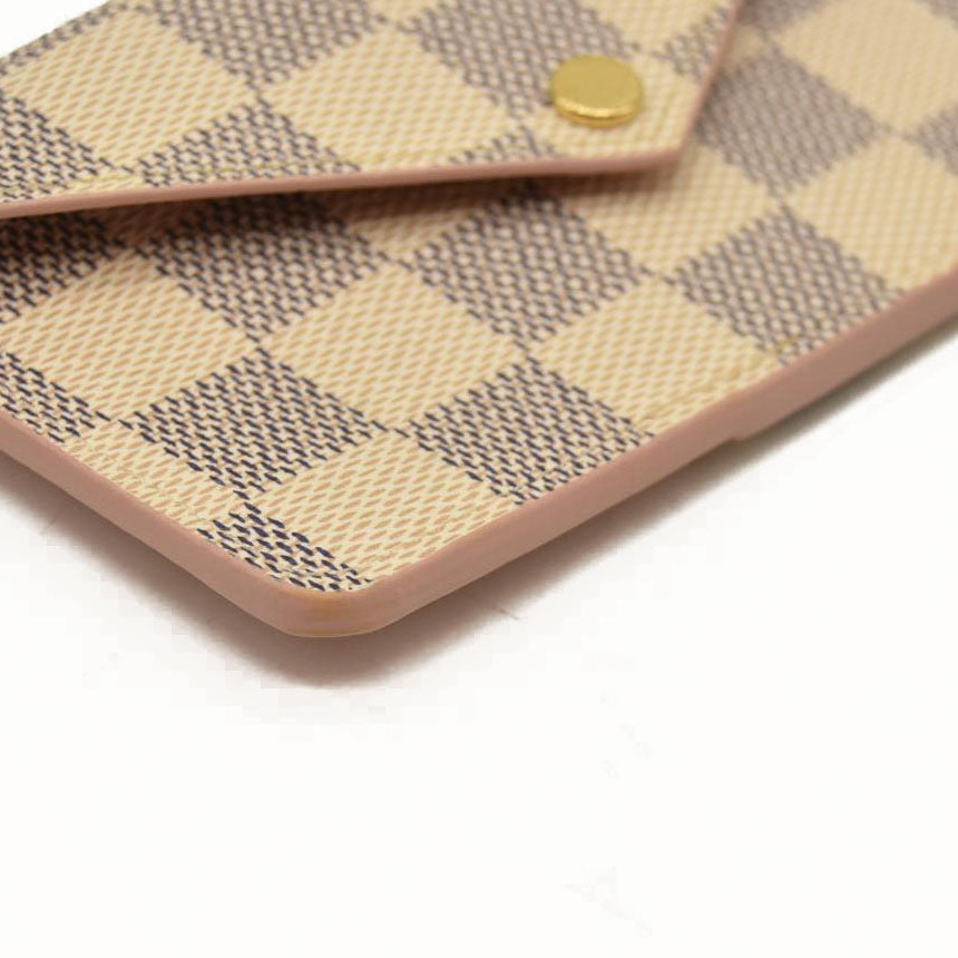 Louis Vuitton  Damier Azur Recto Verso Card Holder Rose Ballerine