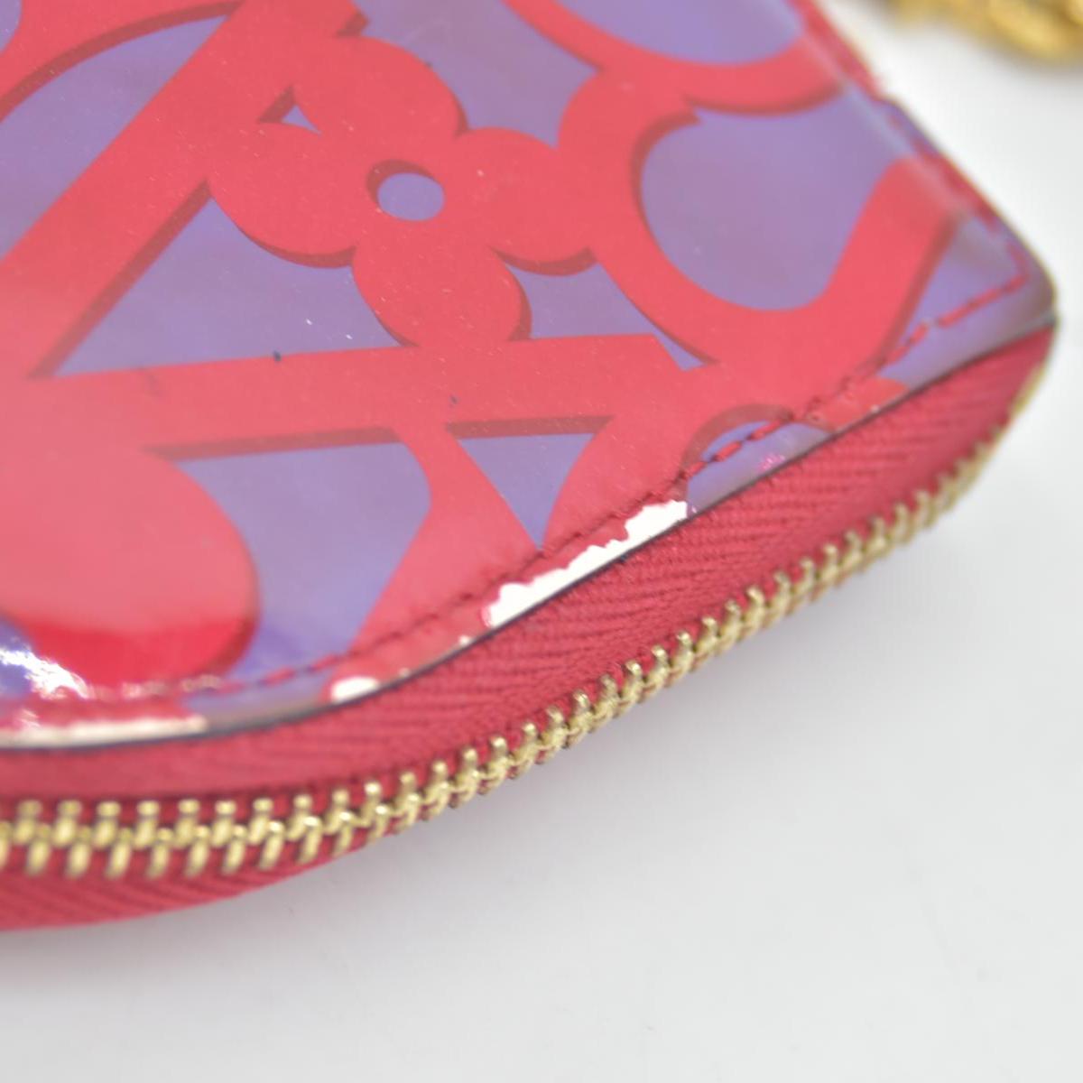 $575 Louis Vuitton Rose Indian Sweet Monogram Vernis Heart Coin Purse CONSIGNMENT