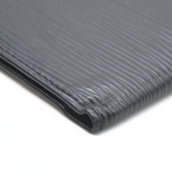 AUCTION $545 Louis Vuitton Epi Porte Chequier Credit Leather Long Wallet Black CA0042