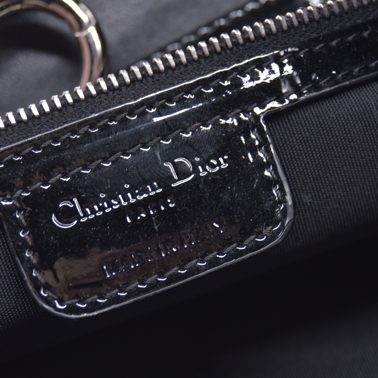 $1850 Christian Dior Patent Leather Croc-Embossed 61 Tote Vintage CONSIGNMENT