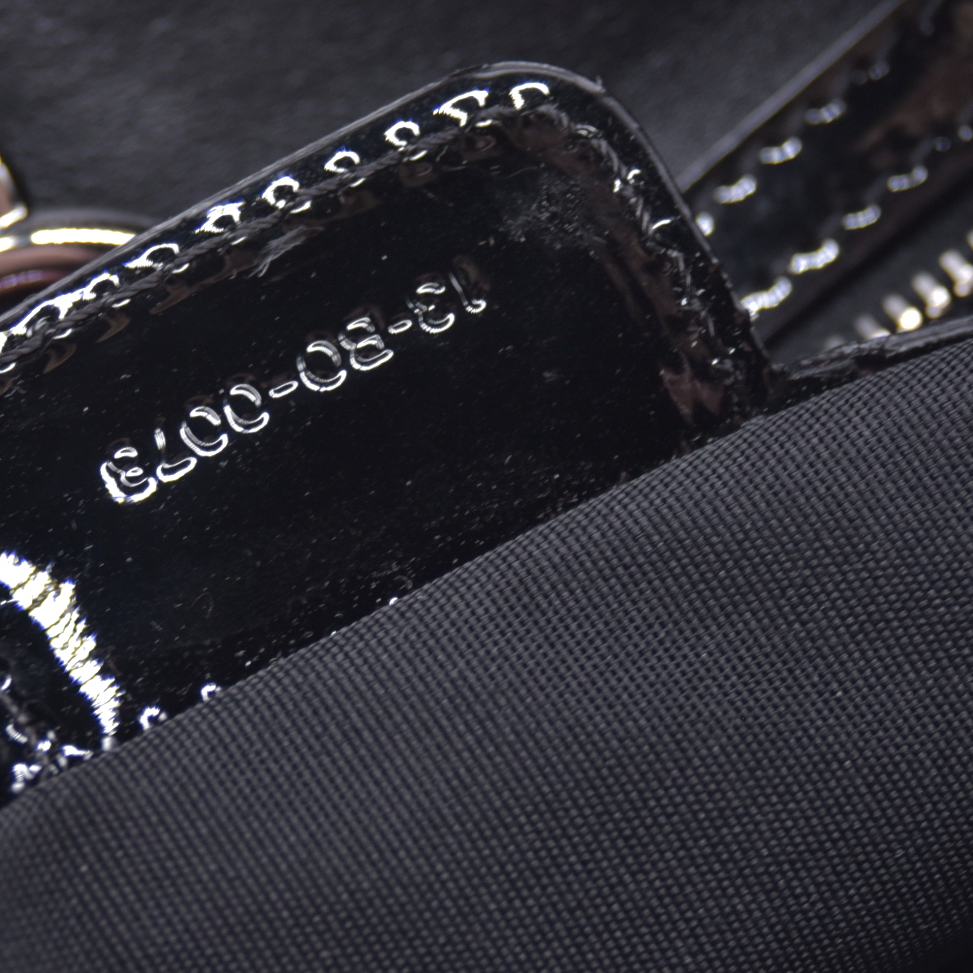 $1850 Christian Dior Patent Leather Croc-Embossed 61 Tote Vintage CONSIGNMENT