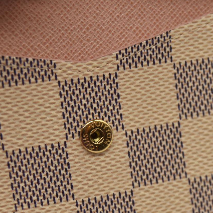 Louis Vuitton  Damier Azur Recto Verso Card Holder Rose Ballerine