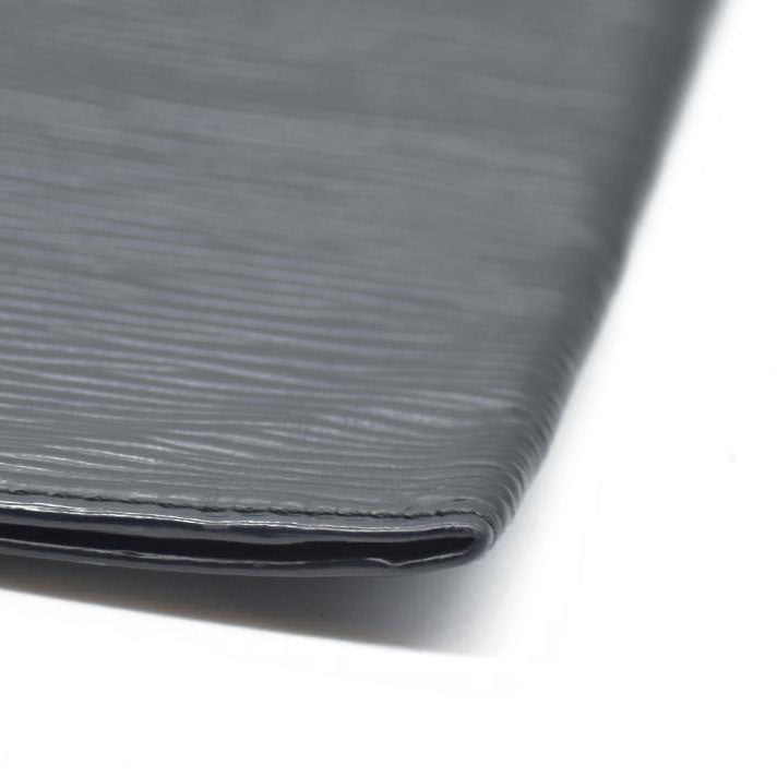 AUCTION $545 Louis Vuitton Epi Porte Chequier Credit Leather Long Wallet Black CA0042