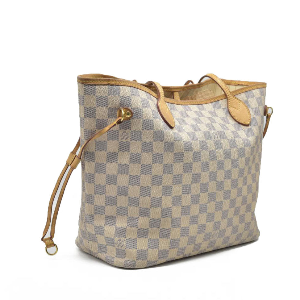 $2170 Louis Vuitton  Damier Azur Neverfull MM SA1160